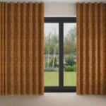 William Morris At Home Compton Silhouette Velvet Terracotta Wave Curtain
