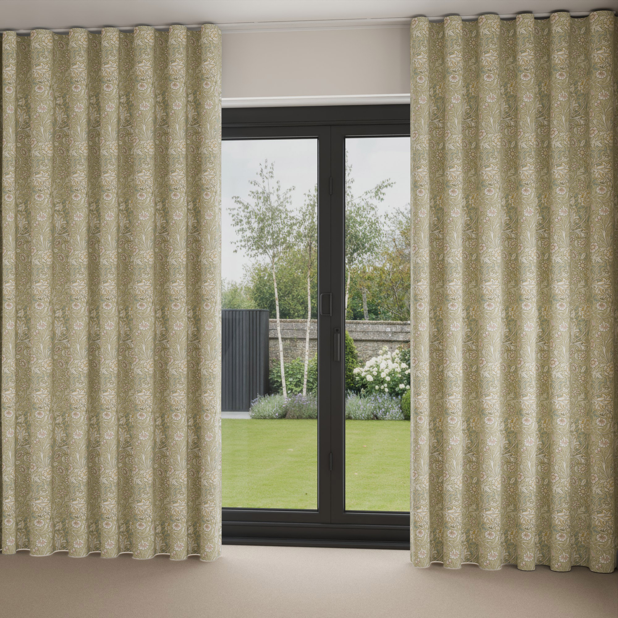William Morris At Home Double Bough Apple Wave Curtain