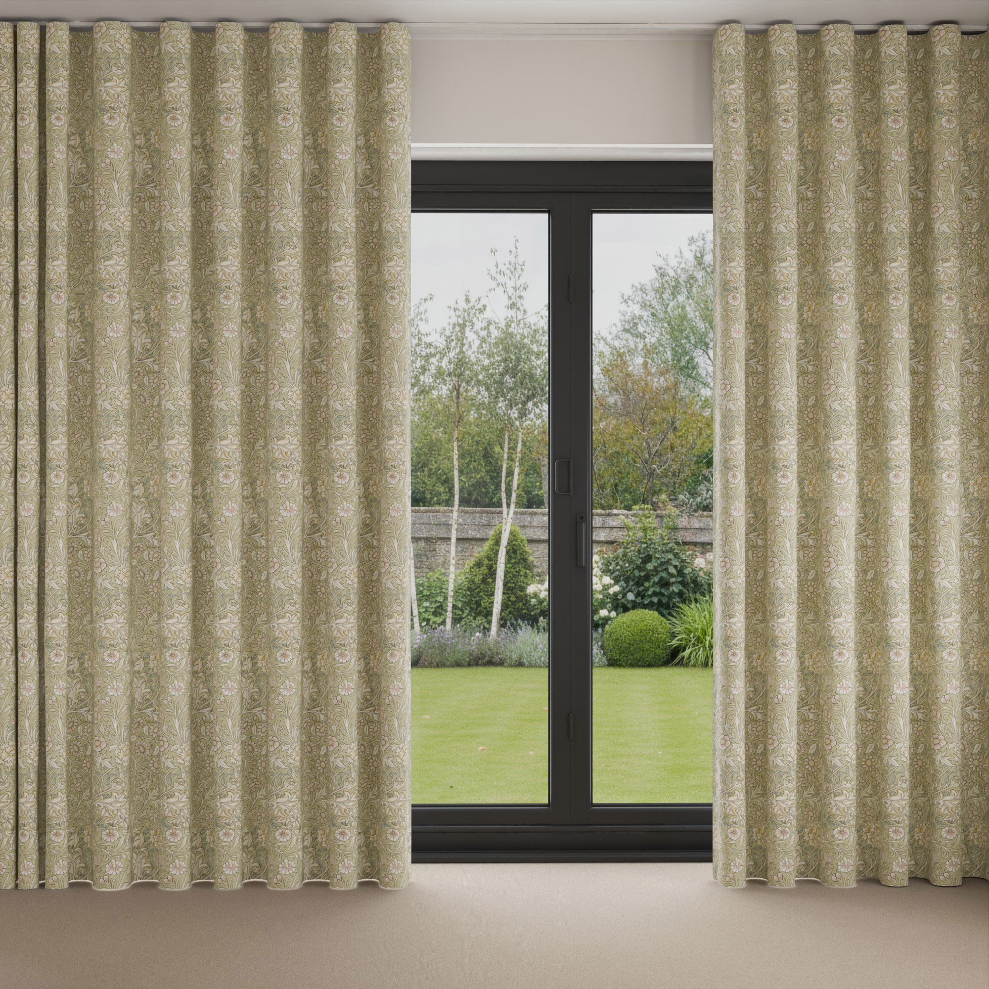William Morris At Home Double Bough Apple Wave Curtain - Image 3