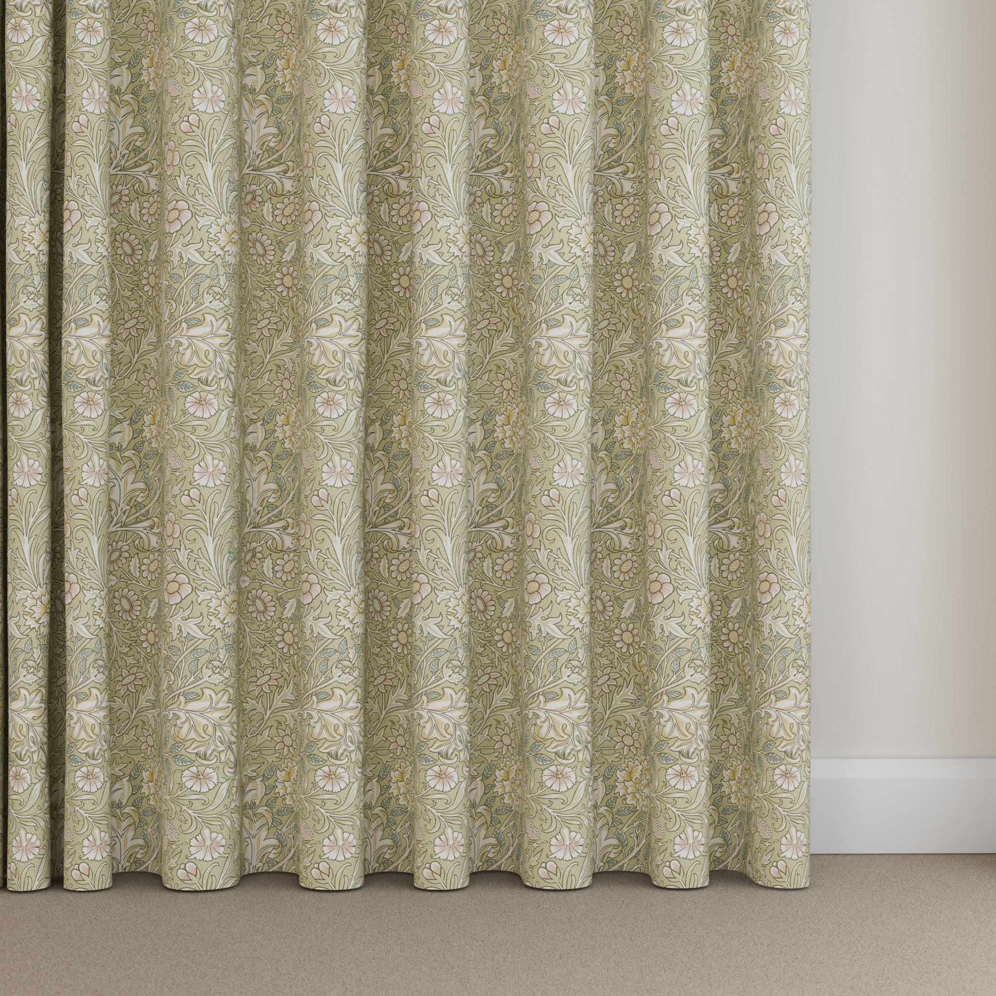 William Morris At Home Double Bough Apple Wave Curtain - Image 5