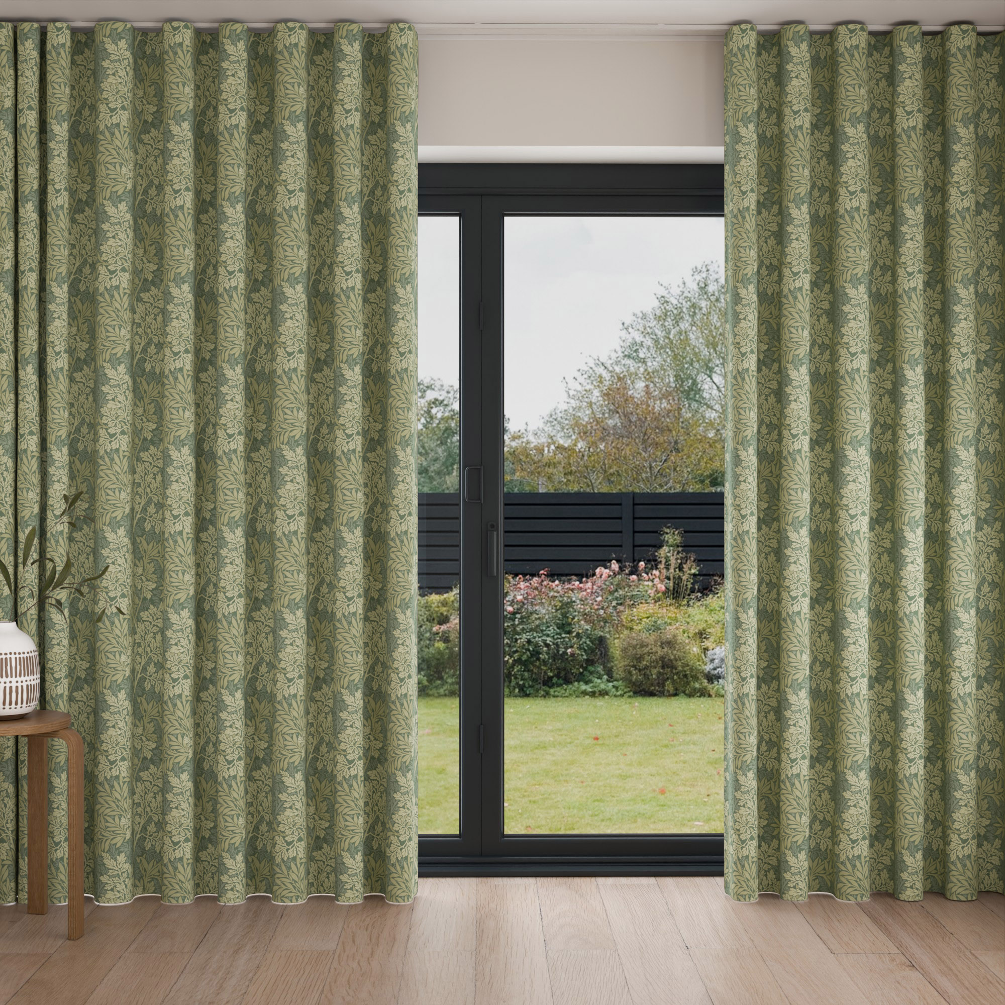 William Morris At Home Foliage Apple Wave Curtain - Image 3