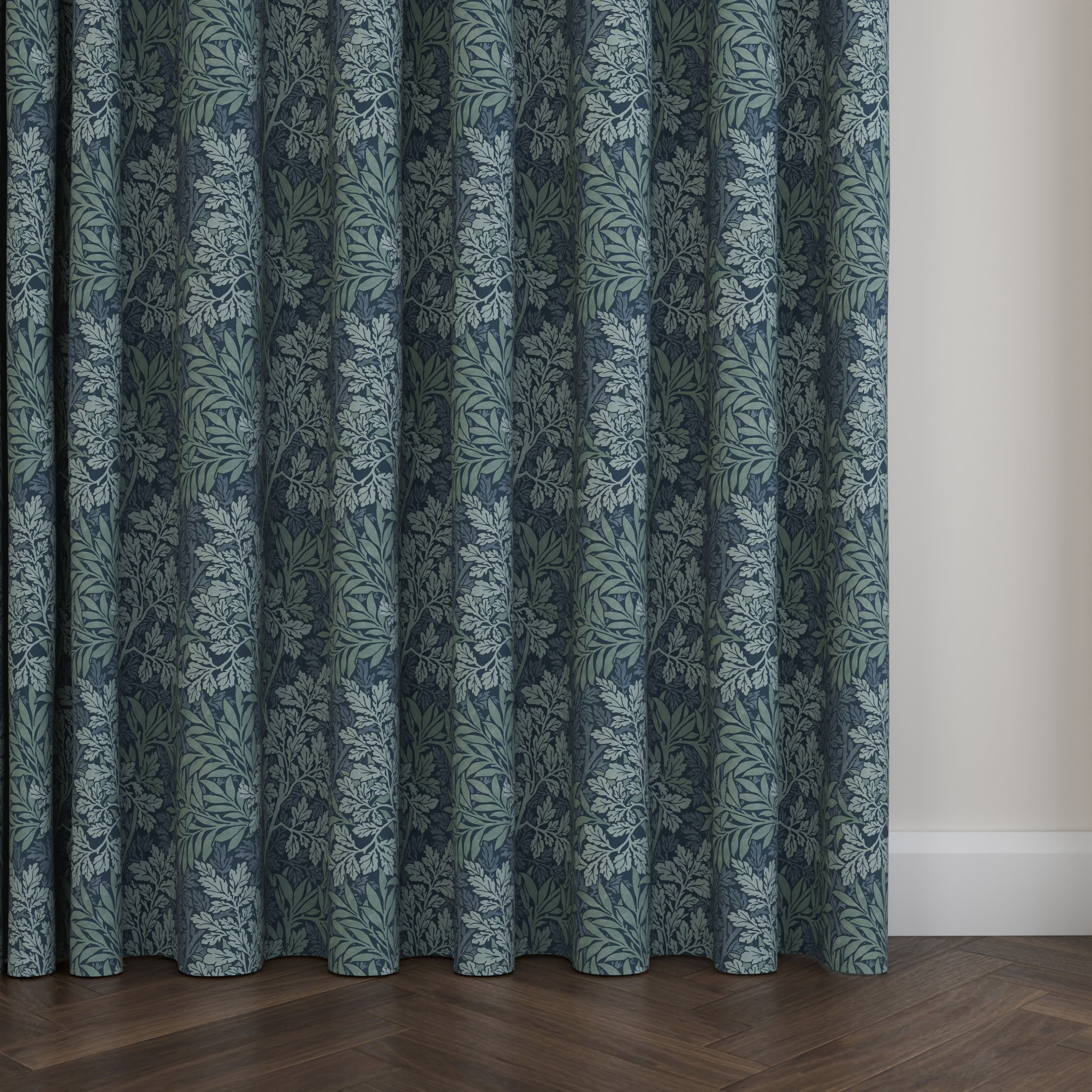 William Morris At Home Foliage Indigo Wave Curtain - Image 5