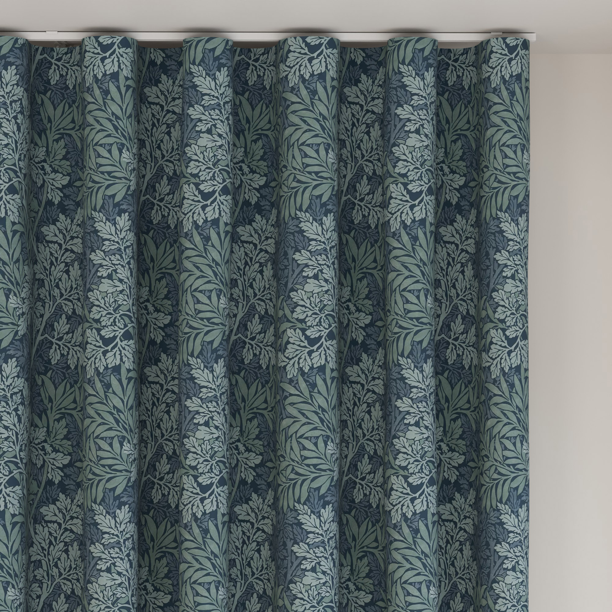 William Morris At Home Foliage Indigo Wave Curtain - Image 6