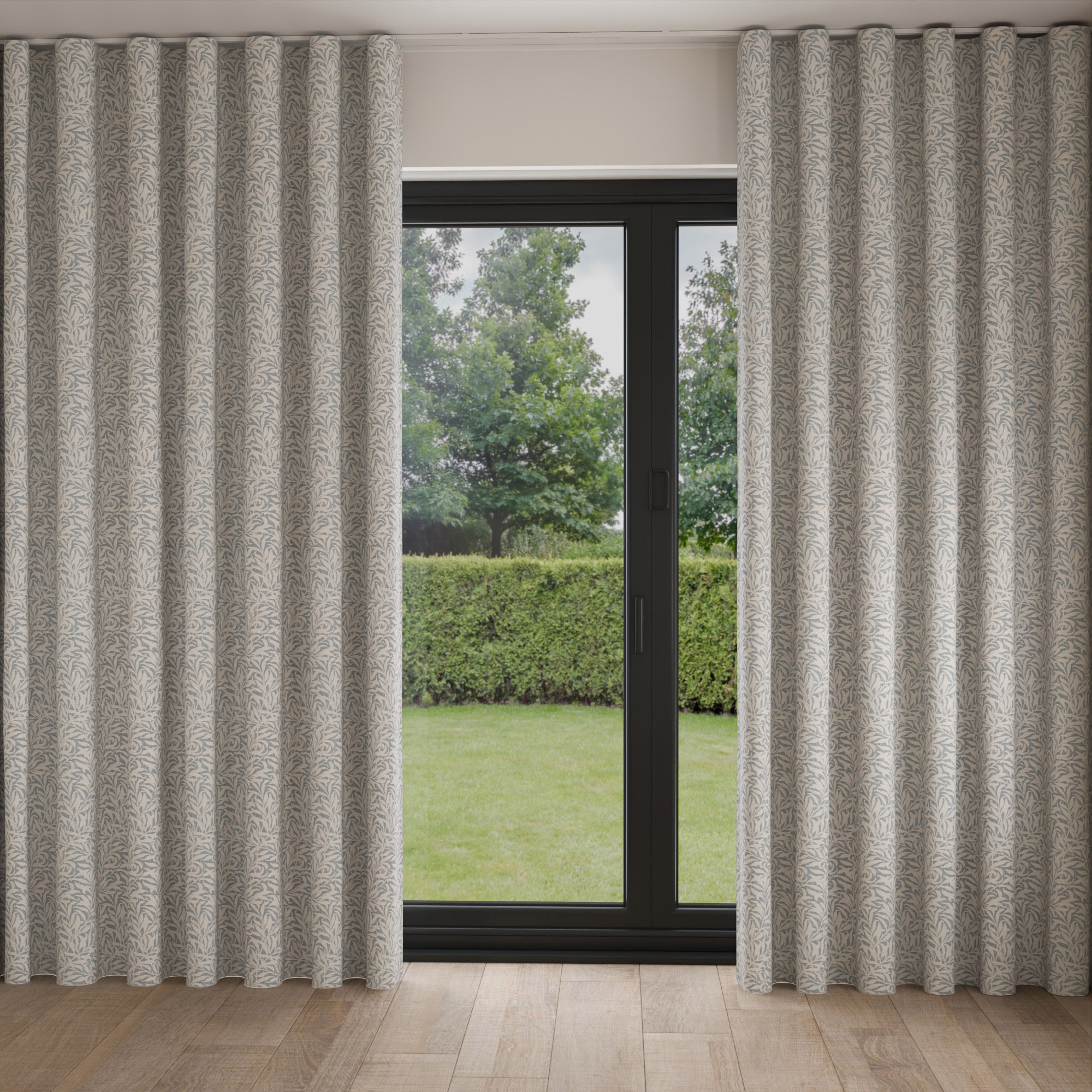 William Morris At Home Willow Bough Woven Sky Wave Curtain