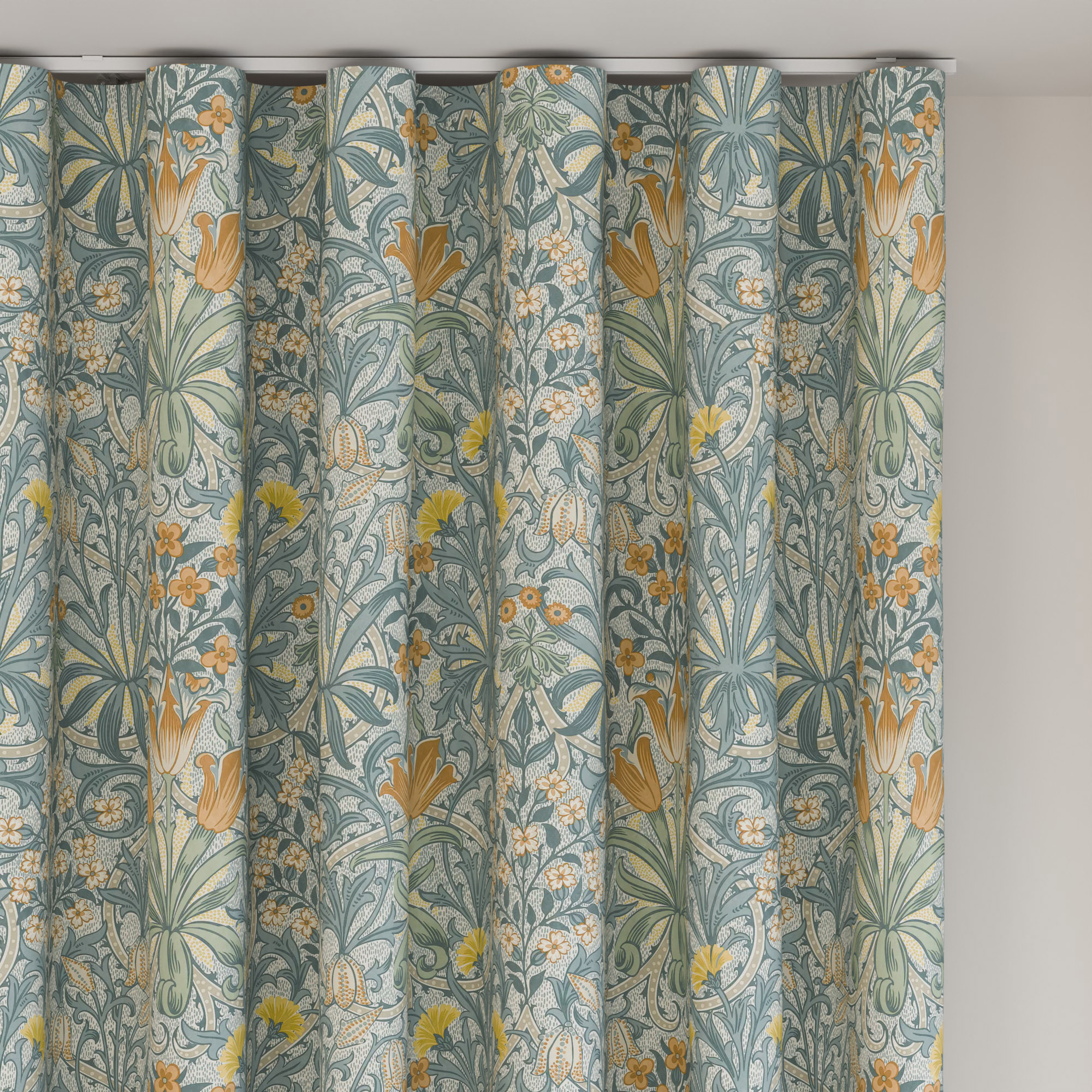 William Morris At Home Woodland Weeds Bluebird Wave Curtain - Image 6