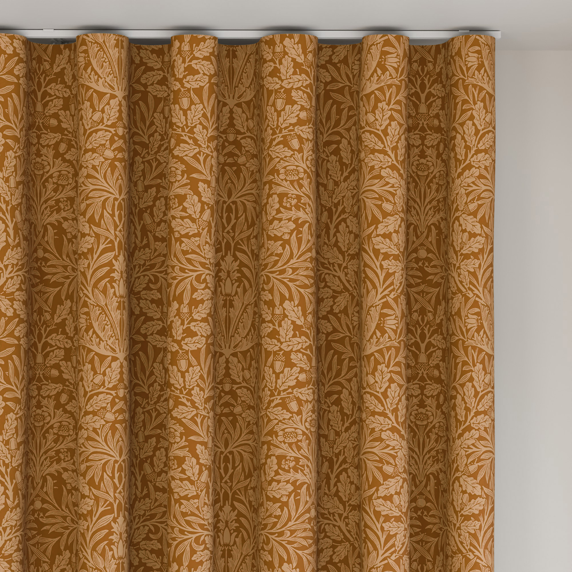 William Morris At Home Acorn Russet Wave Curtain - Image 6