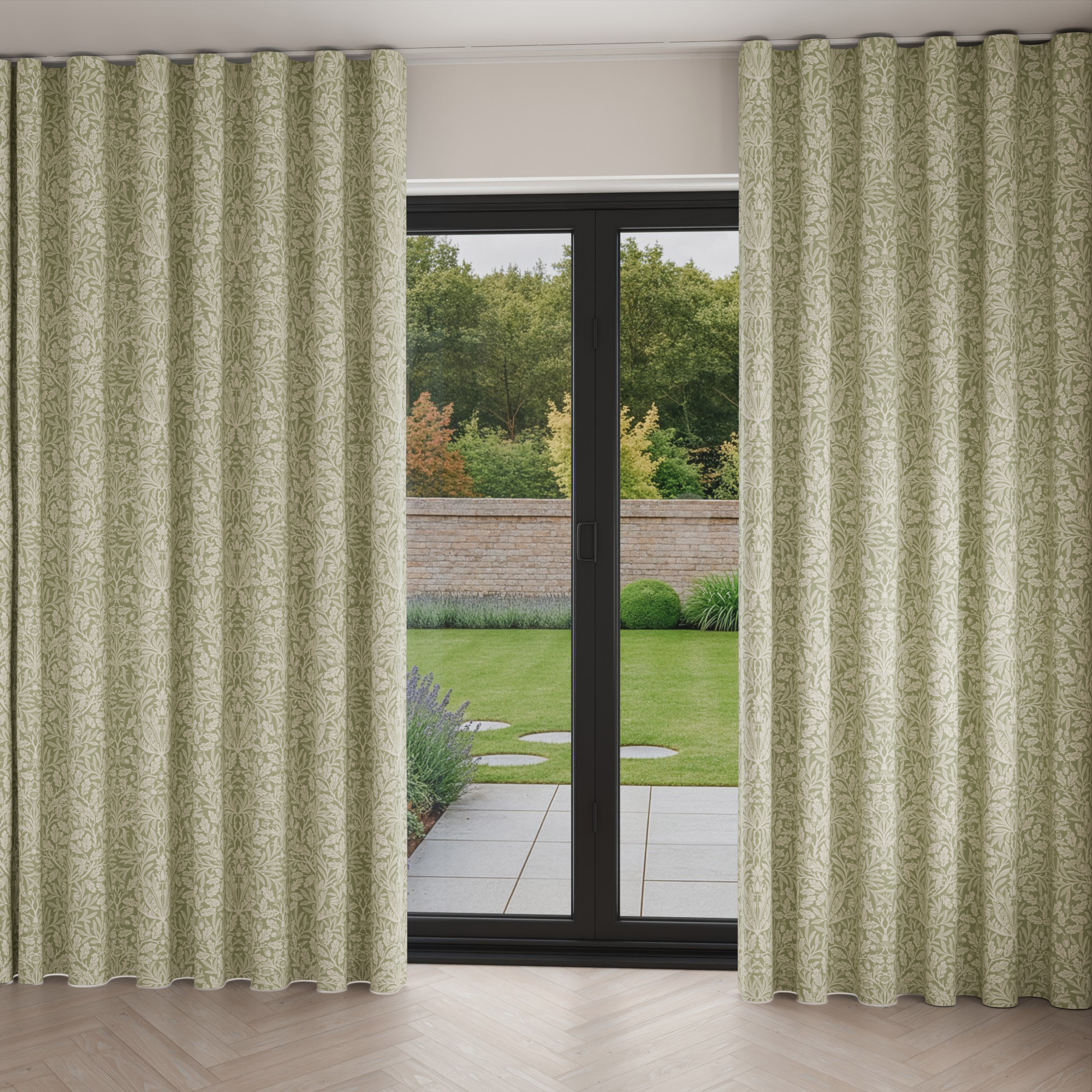 William Morris At Home Acorn Lichen Wave Curtain