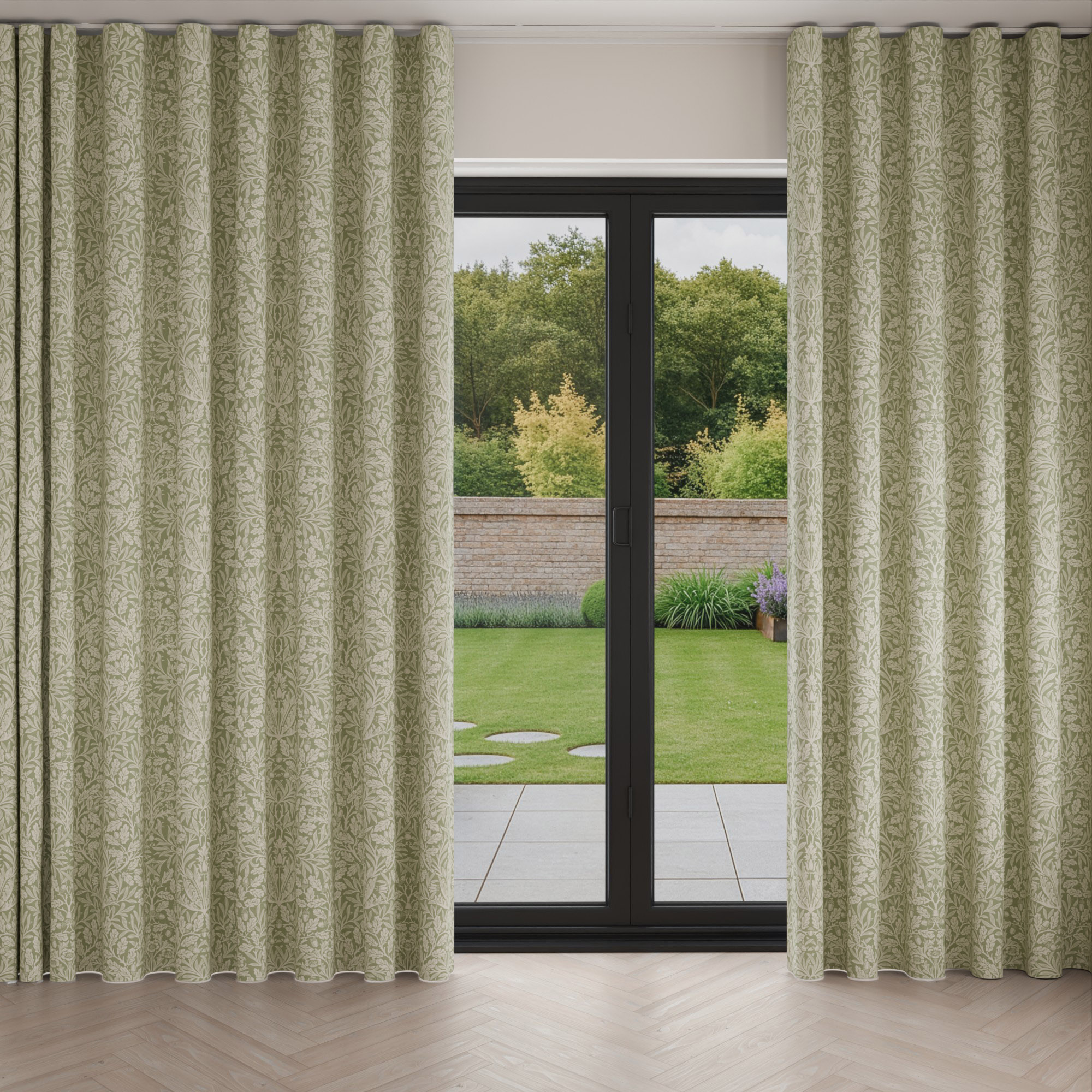 William Morris At Home Acorn Lichen Wave Curtain - Image 3