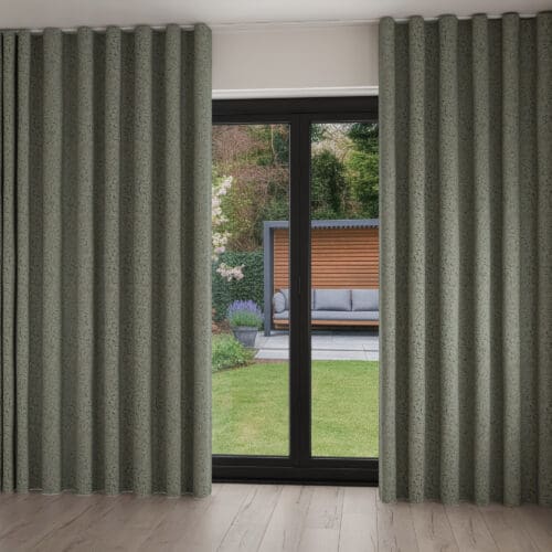 William Morris At Home Bird and Anemone Woven Eucalyptus Wave Curtain