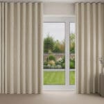 William Morris At Home Bird and Anemone Woven Flax Wave Curtain
