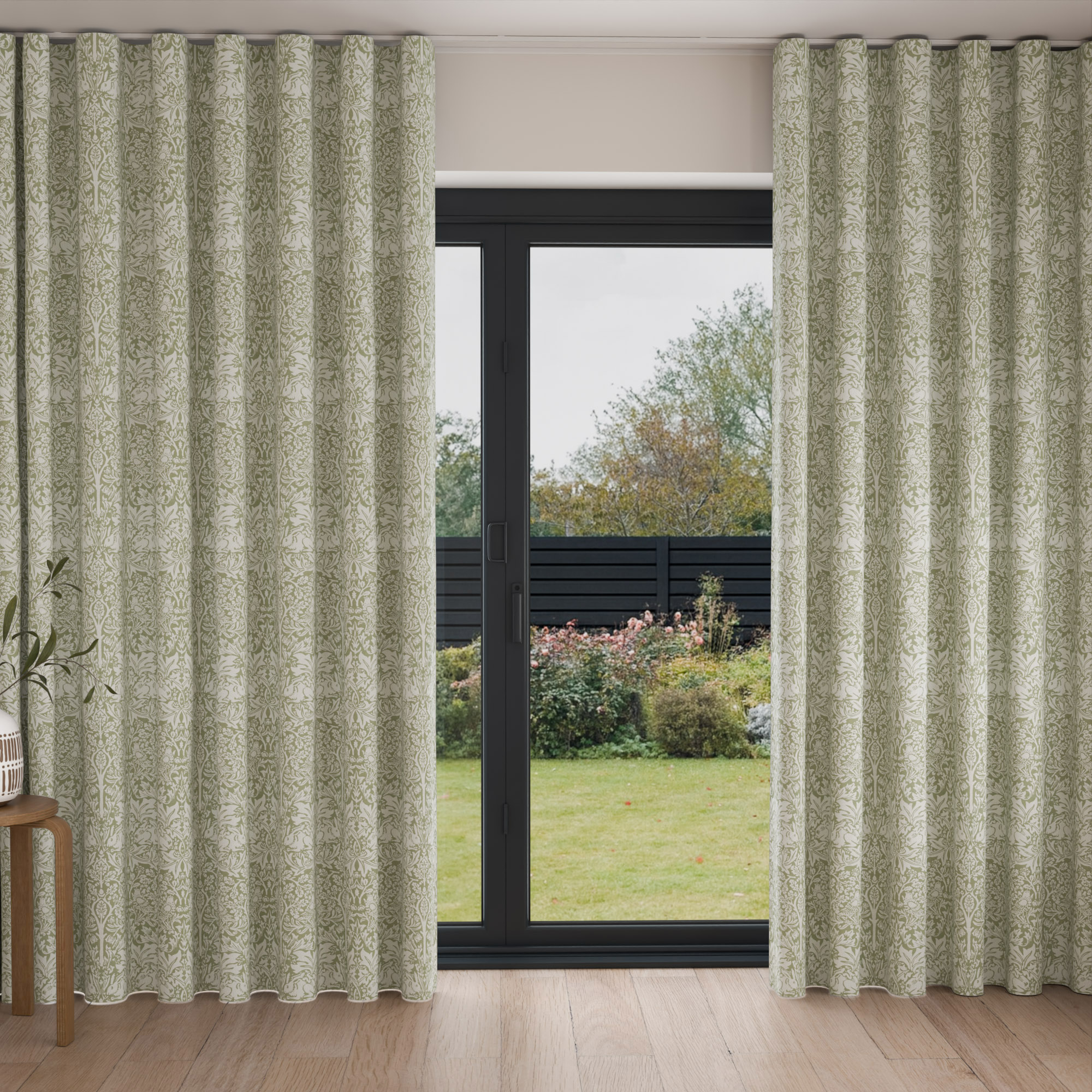 William Morris At Home Brother Rabbit Woven Sage Wave Curtain - Image 2