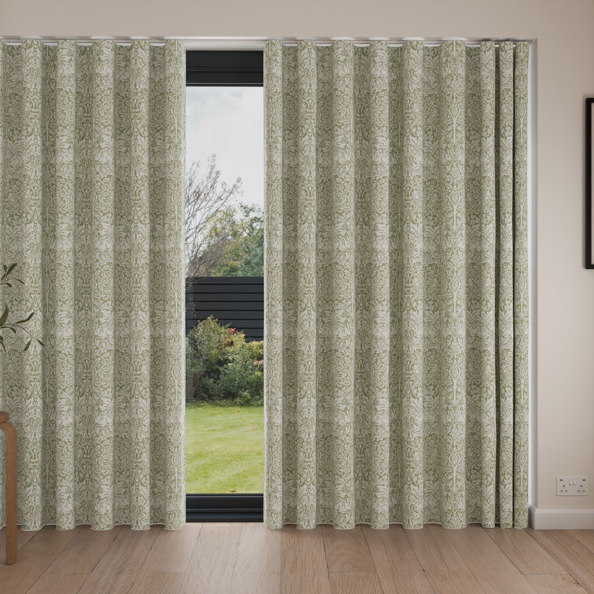 William Morris At Home Brother Rabbit Woven Sage Wave Curtain - Image 4