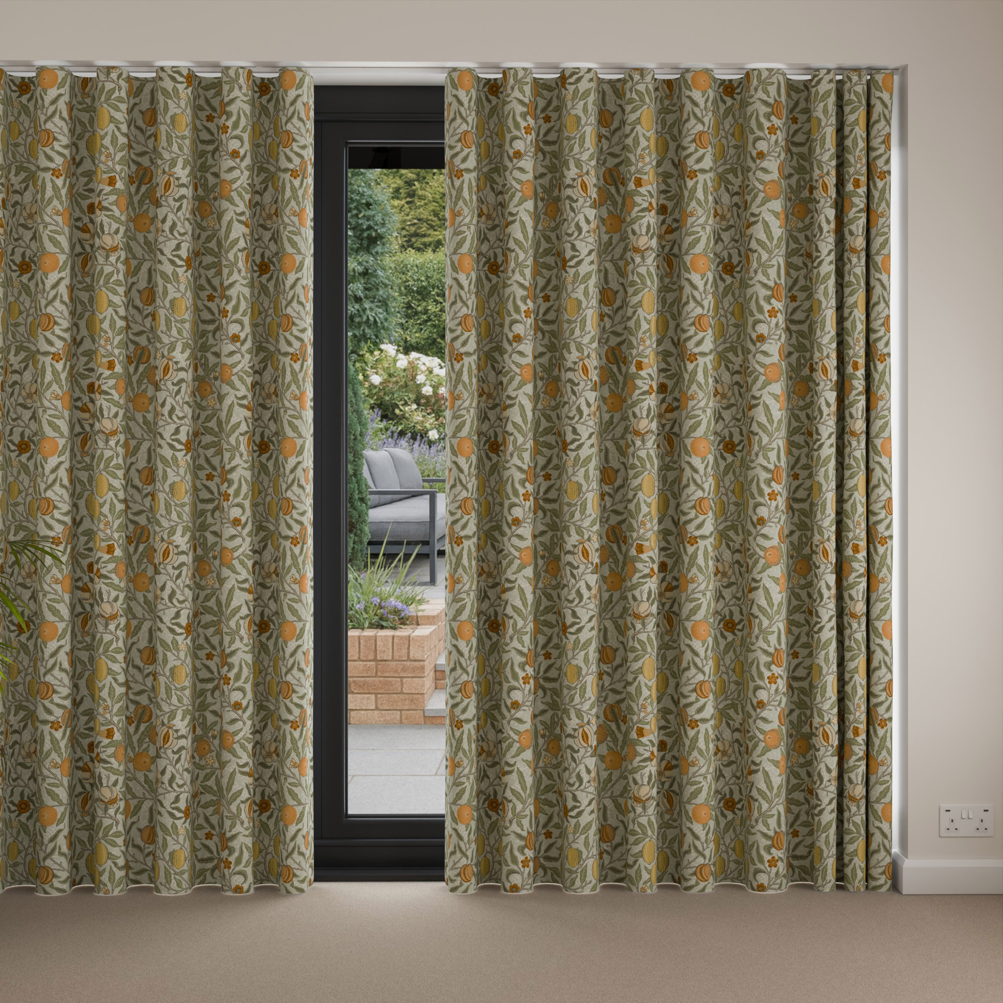 William Morris At Home Fruit Lichen Wave Curtain - Image 4