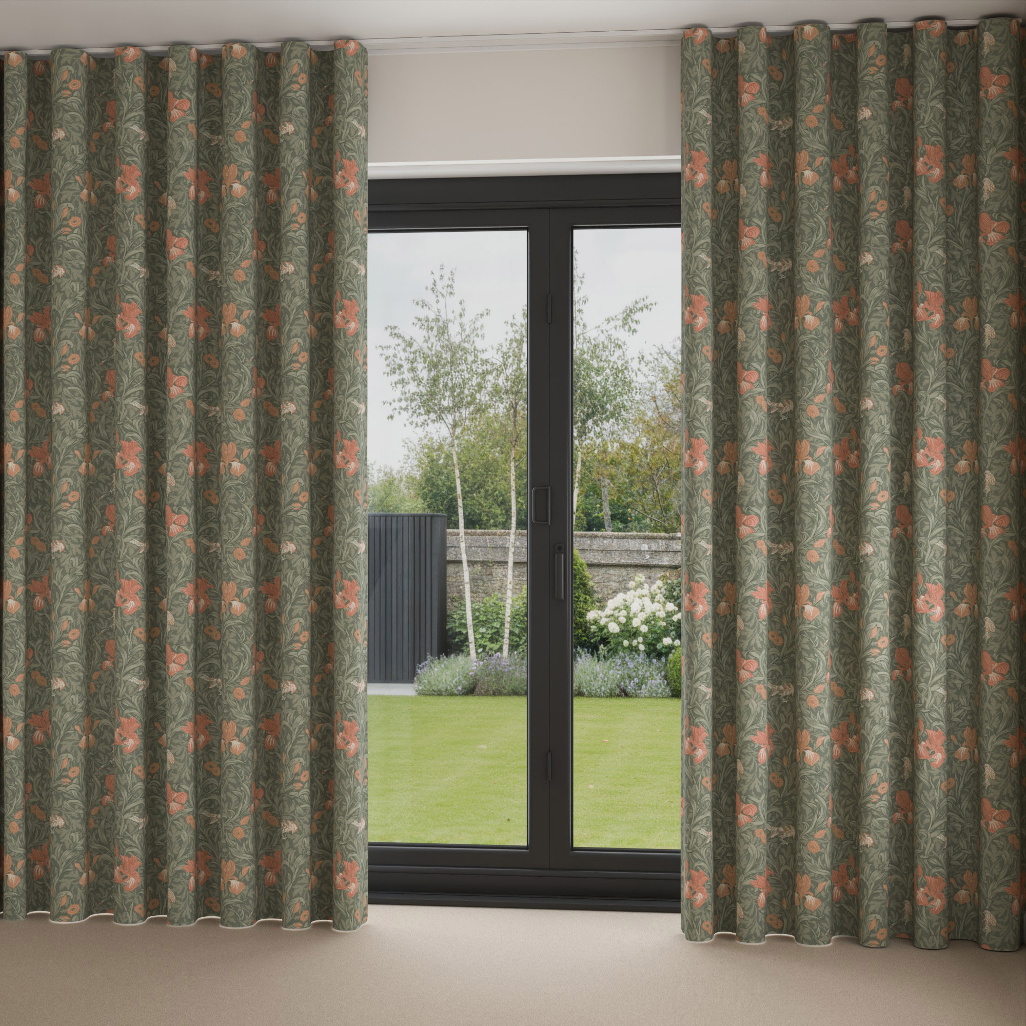 William Morris At Home Iris Sage Wave Curtain - Image 2