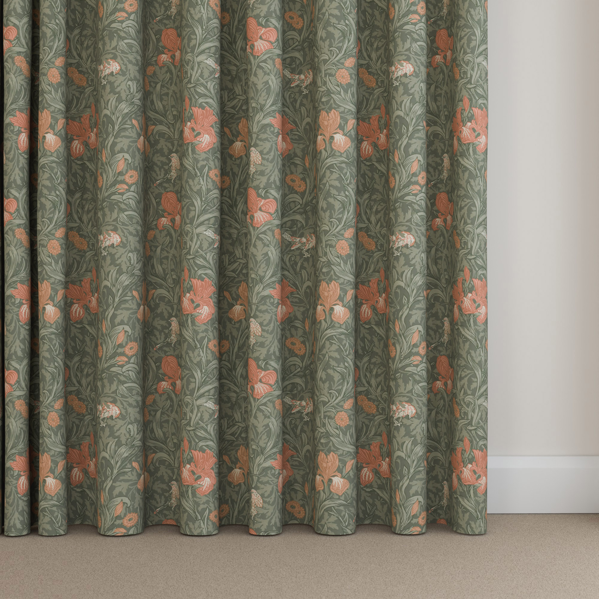 William Morris At Home Iris Sage Wave Curtain - Image 5