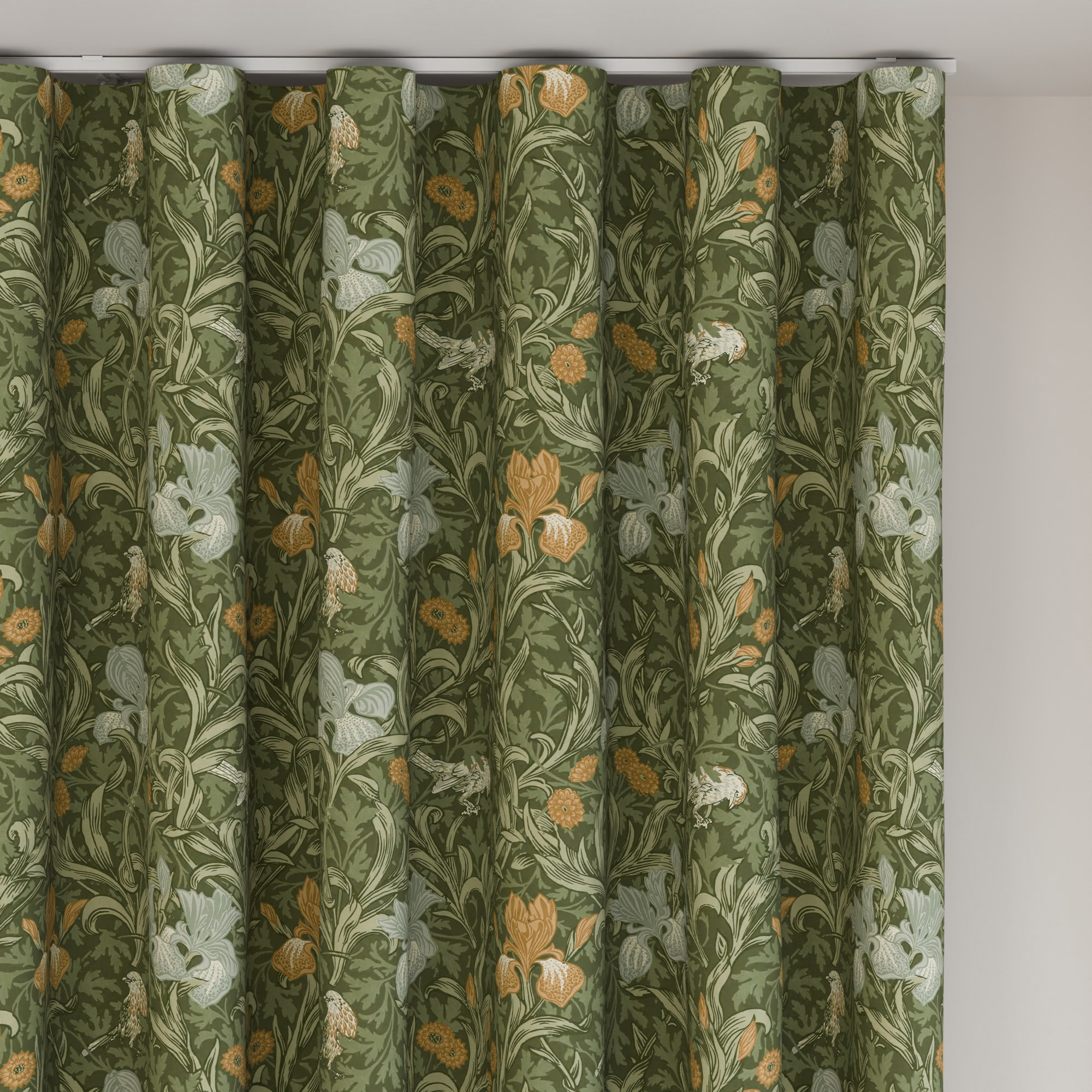 William Morris At Home Iris Moss Wave Curtain - Image 6