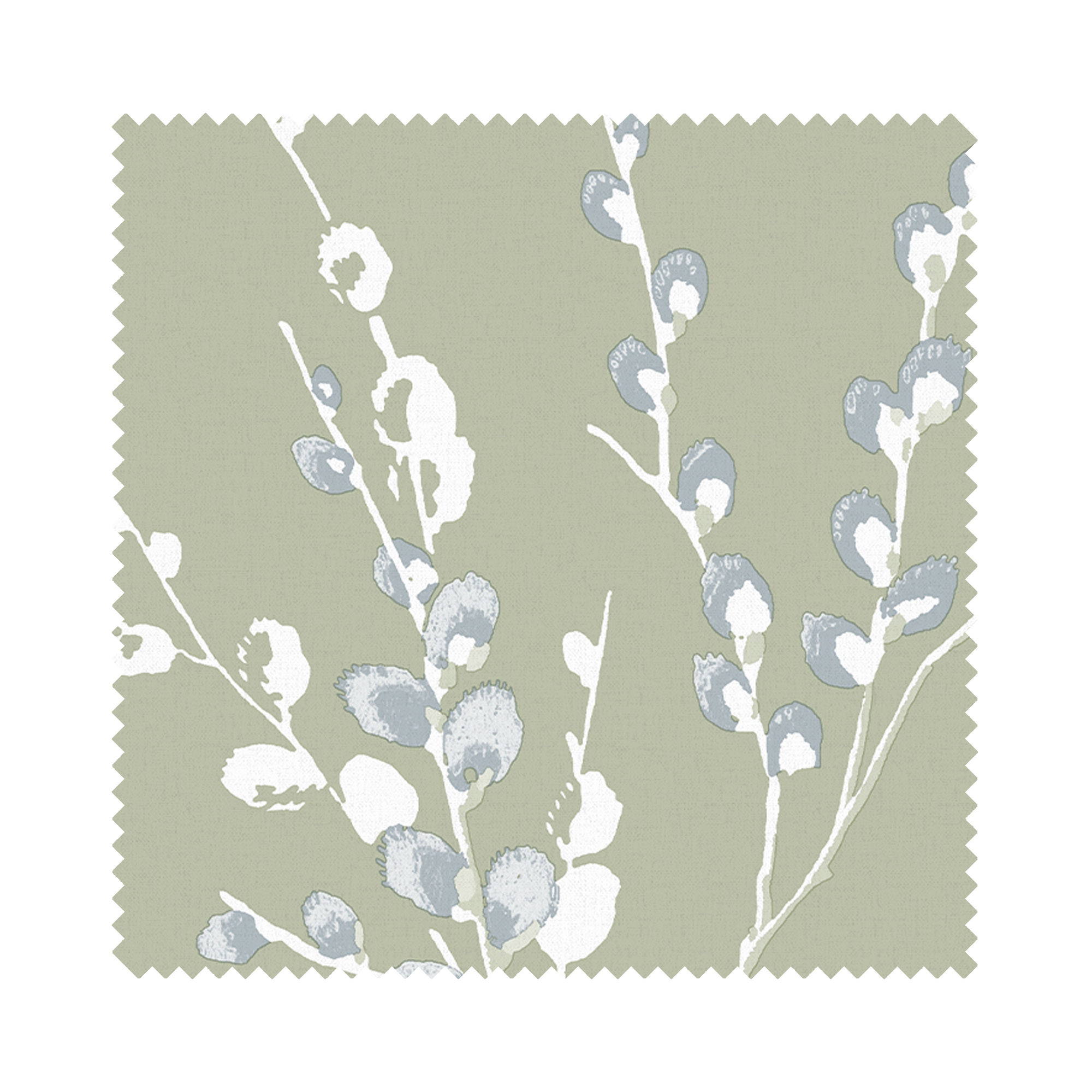 Laura Ashley Pussy Willow Moss Green Wave Curtain - Image 7