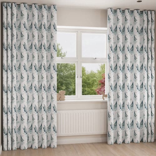 Laura Ashley A'hoy Sail Boats Blue Wave Curtain