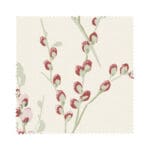 Laura Ashley Pussy Willow Winter Cranberry Red Wave Curtain