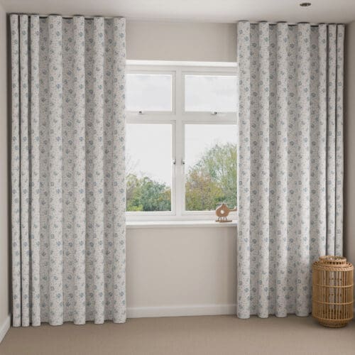 Laura Ashley A'hoy Alphabet Dark Seaspray Wave Curtain