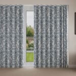 Laura Ashley Adain Palace Dark Seaspray Blue Wave Curtain