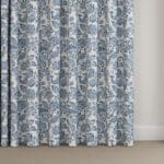Laura Ashley Adain Palace Dark Seaspray Blue Wave Curtain