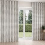 Laura Ashley Alphabet Gingham Blue Wave Curtain