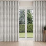 Laura Ashley Alphabet Gingham Blue Wave Curtain
