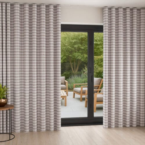 Laura Ashley Alphabet Gingham Linen Wave Curtain