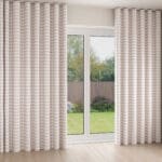 Laura Ashley Alphabet Gingham Pink Wave Curtain
