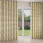 Laura Ashley Alphabet Gingham Yellow Wave Curtain