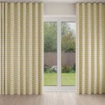 Laura Ashley Alphabet Gingham Yellow Wave Curtain