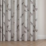 Laura Ashley Animalia Embroidered Pale Dove Grey Wave Curtain