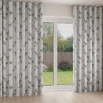 Laura Ashley Animalia Embroidered Silver Wave Curtain