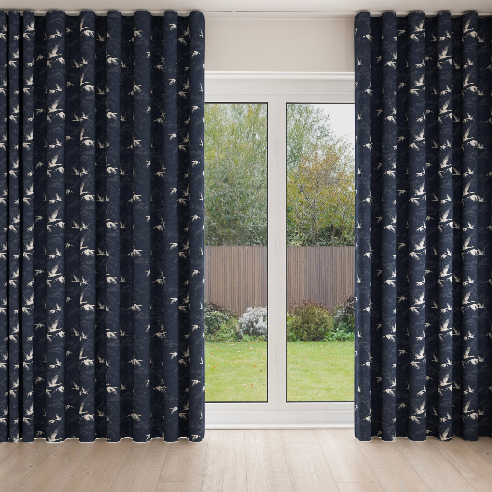 Laura Ashley Animalia Midnight Wave Curtain - Image 3