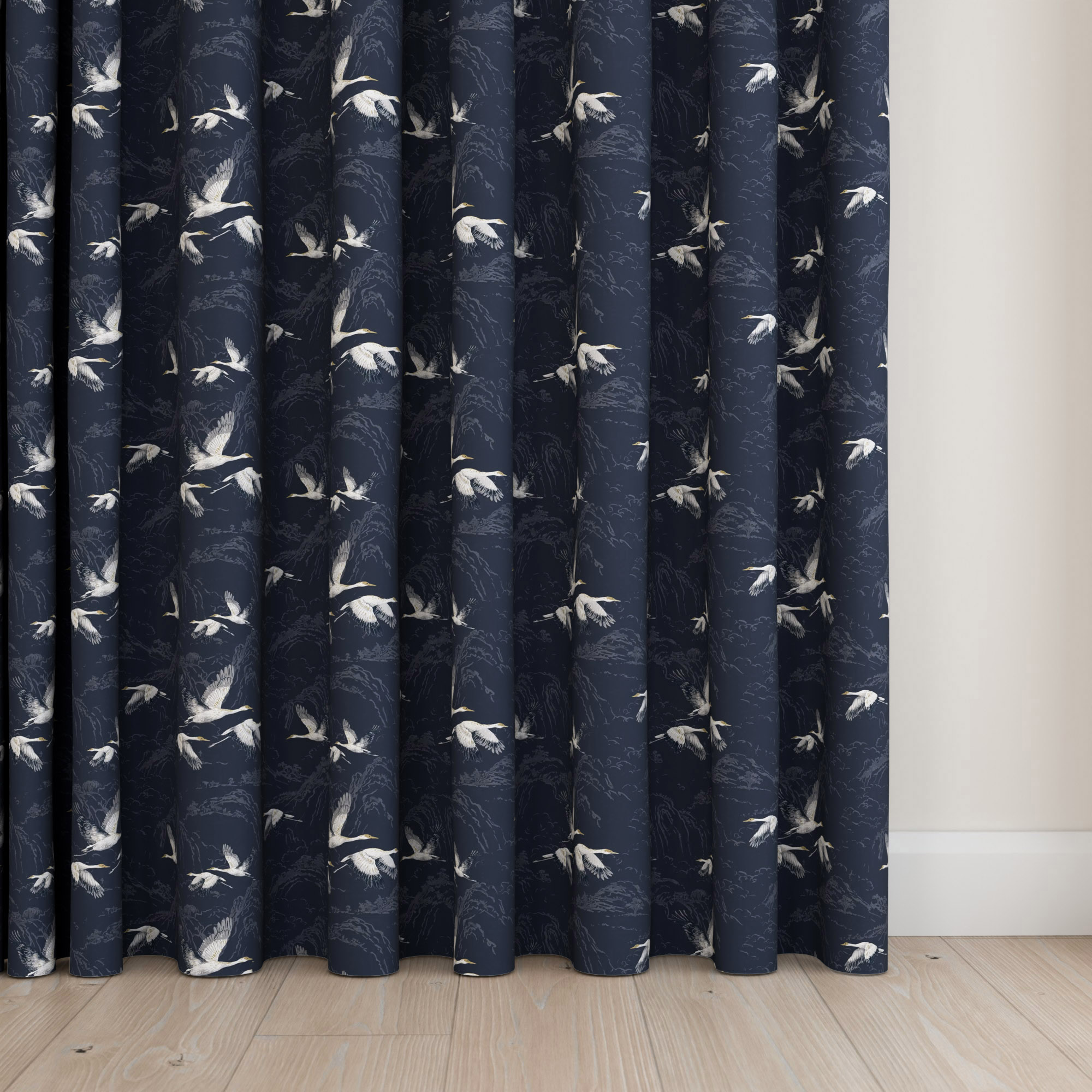 Laura Ashley Animalia Midnight Wave Curtain - Image 5