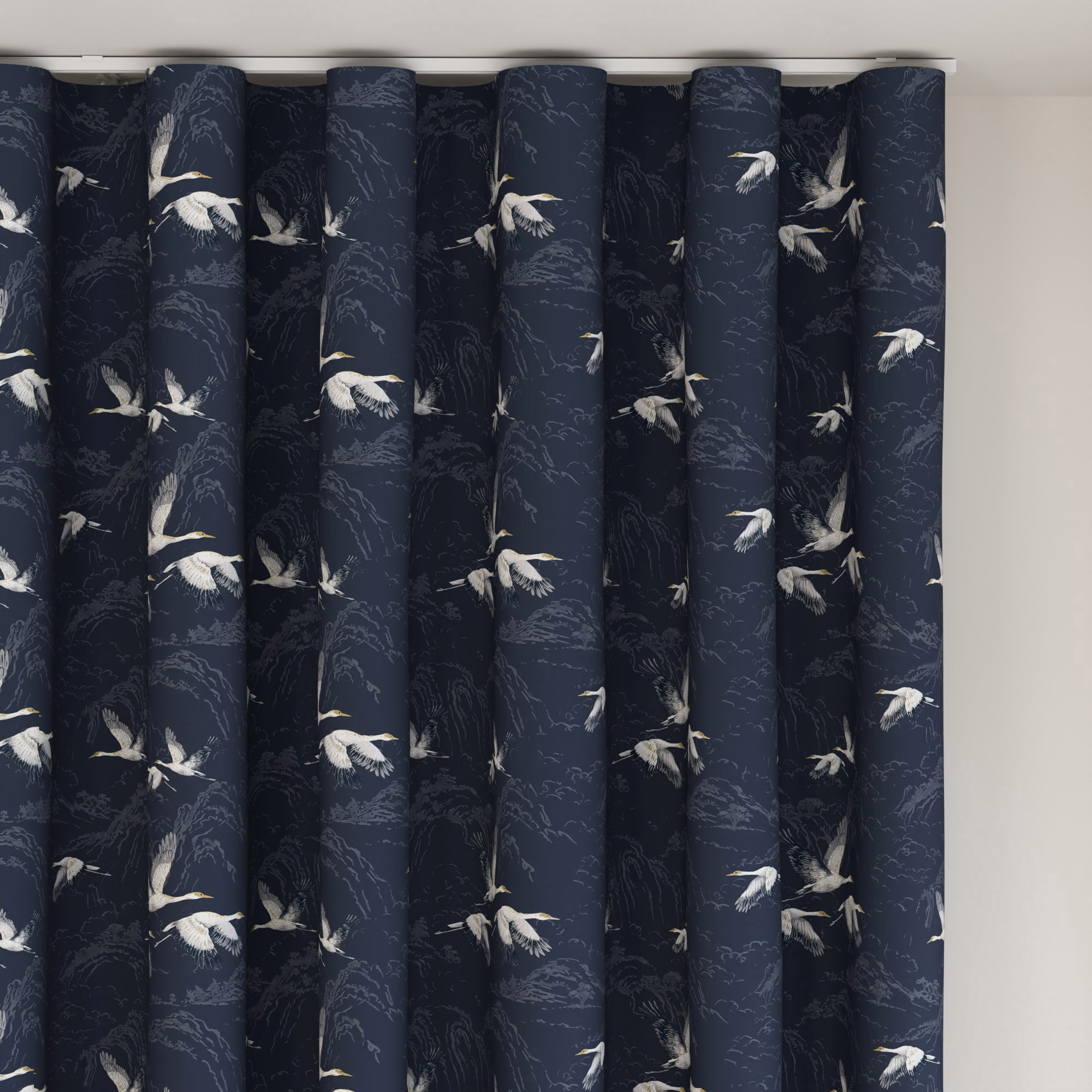 Laura Ashley Animalia Midnight Wave Curtain - Image 6