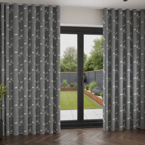 Laura Ashley Animalia Steel Wave Curtain