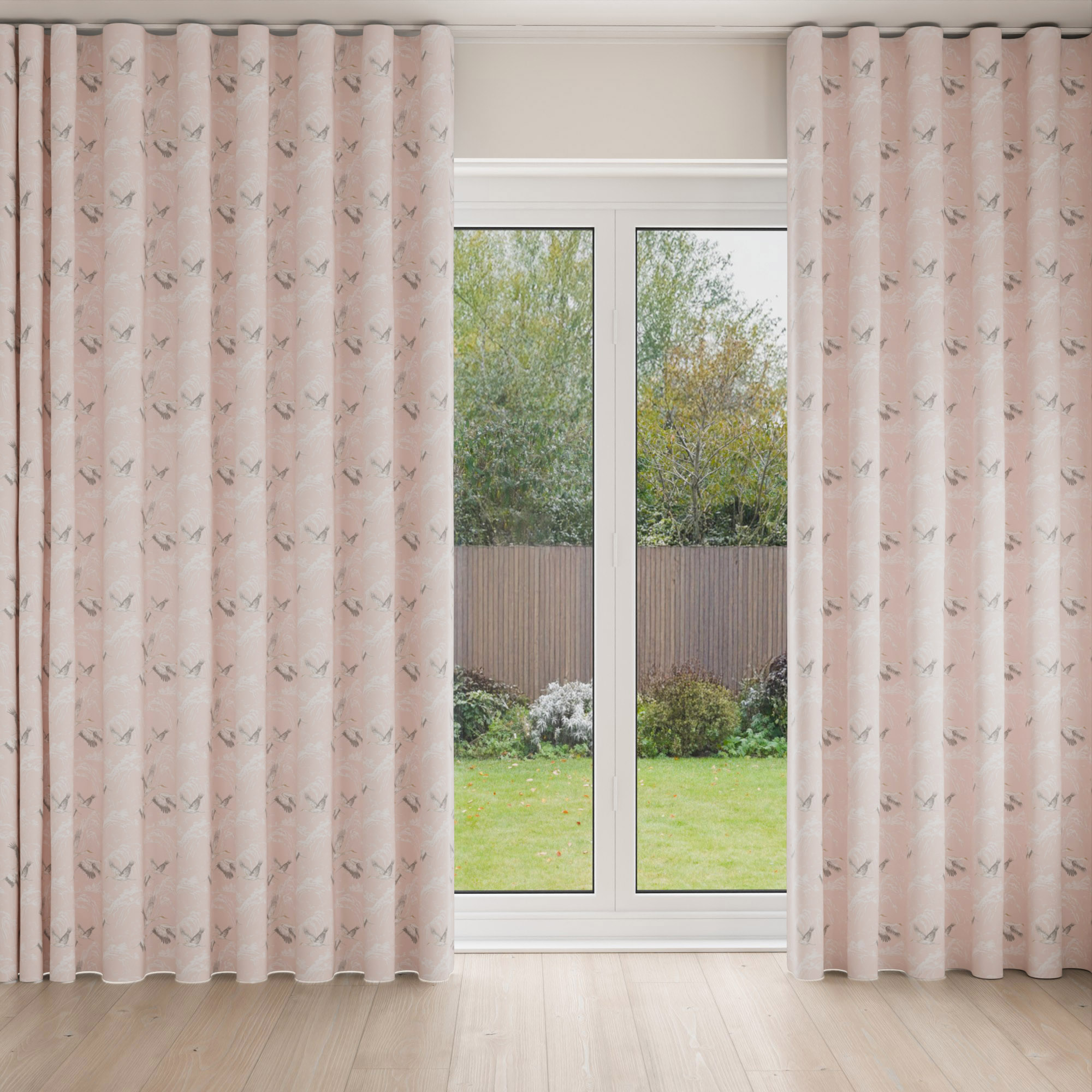 Laura Ashley Animalia Blush Wave Curtain - Image 3