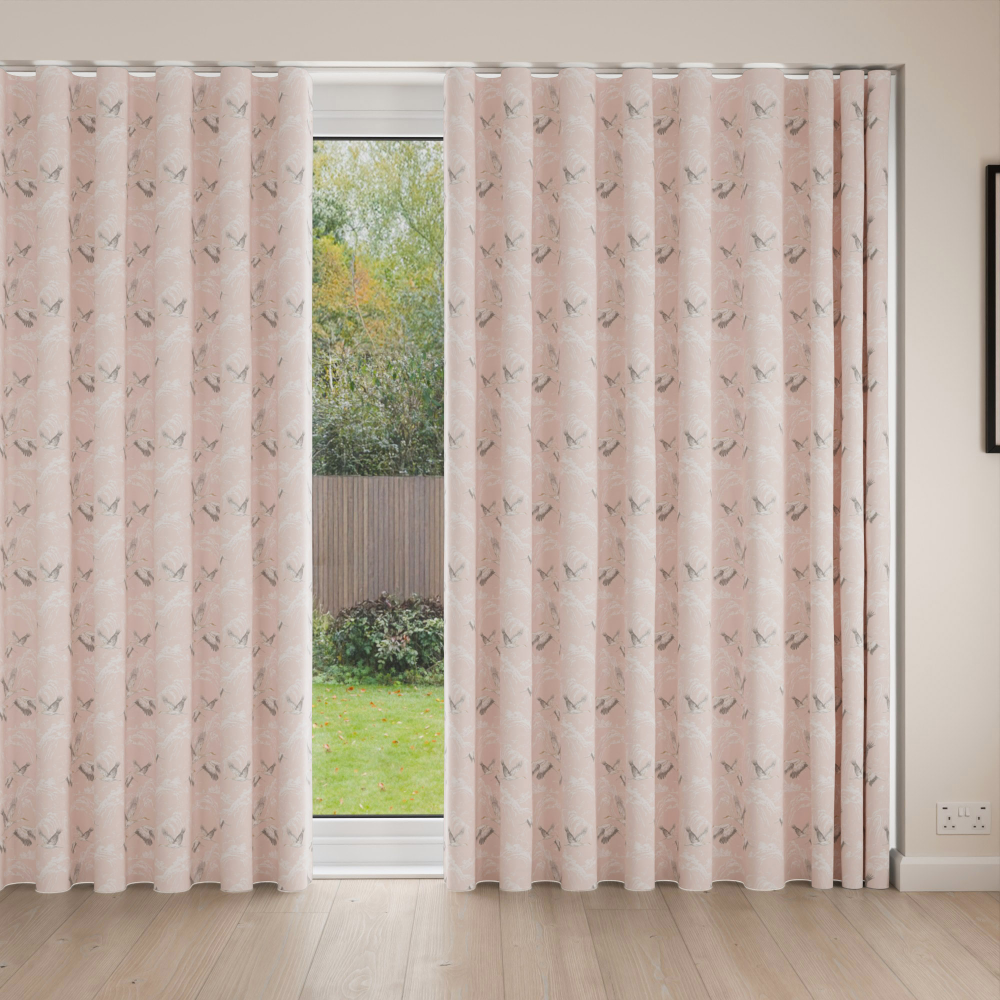 Laura Ashley Animalia Blush Wave Curtain - Image 4