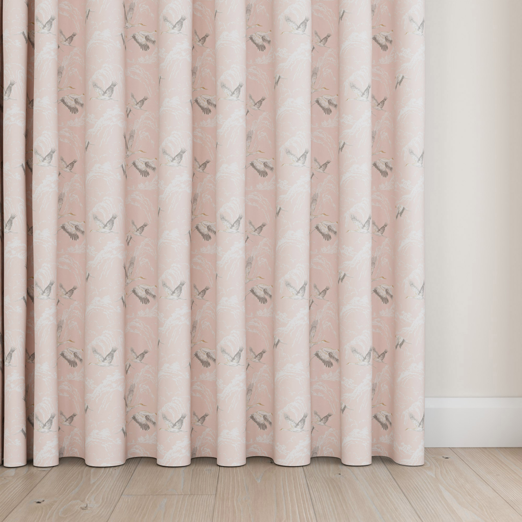 Laura Ashley Animalia Blush Wave Curtain - Image 5