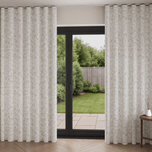 Laura Ashley Aria Dove Grey Wave Curtain
