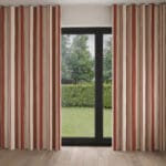Laura Ashley Awning Stripe Crimson Wave Curtain