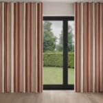 Laura Ashley Awning Stripe Crimson Wave Curtain