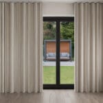 Laura Ashley Awning Stripe Dove Grey Wave Curtain