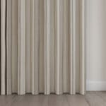 Laura Ashley Awning Stripe Dove Grey Wave Curtain
