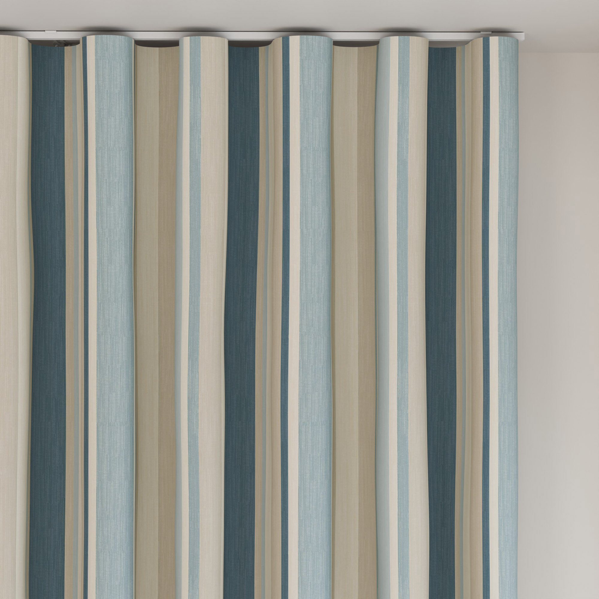 Laura Ashley Awning Stripe Seaspray Wave Curtain - Image 6