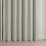 Laura Ashley Awning Stripe Smoke Green Wave Curtain