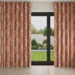Laura Ashley Aylworth Trail Terracotta Orange Wave Curtain