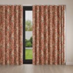 Laura Ashley Aylworth Trail Terracotta Orange Wave Curtain
